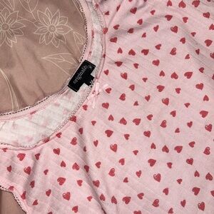 Originality Pink Heart Women's Pajama Top